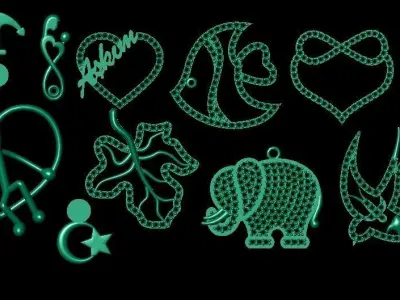 LIGHT GHOST NECKLACES 3D print model