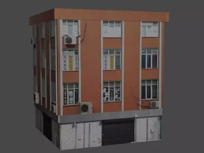 Architectural Building-3 Free low-poly 3D model
