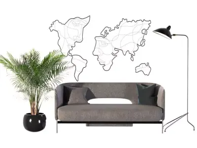 set recreation area sofa Virgin Misura Emme 3D model