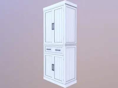Modern white cabinet 3D model
