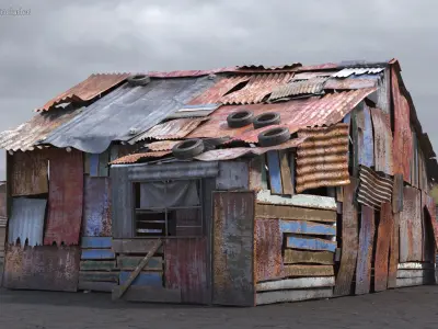  Rusty Sheet Metal Huts Collection 2 