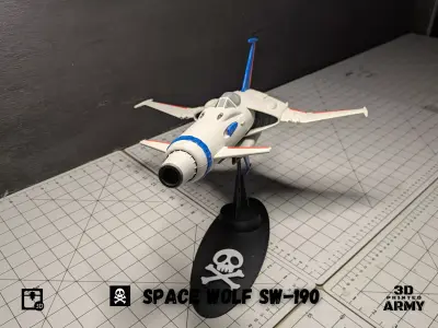 Space Wolf SW-190 -STL files for 3D printer- captain harlock 3D print model