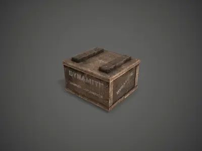Dynamite Box Low-poly 3D model