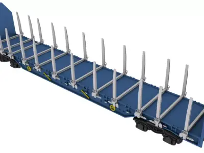 Stake Wagon 3D model