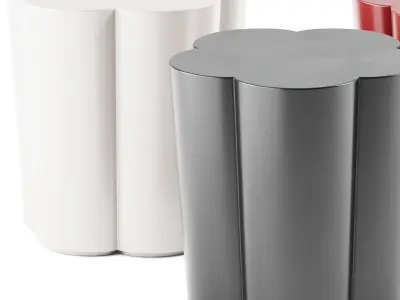 Pepper Side Table and Pouf by Alma Design 3D model