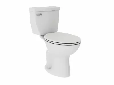 Single Flush Round Chair Height Toilet 3D model