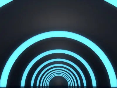 Sci Fi Tunnel Low-poly 3D model 8