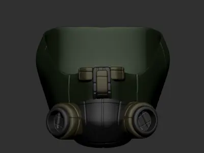 gas mask helmet scifi high poly sculpt 3d printable  3D model 2