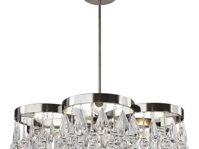  Aidan Gray Modern Daisy Nickel Chandelier Low-poly 3D model