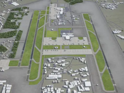 Antalya Airport - AYT Low-poly 3D model