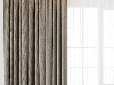 Hadi curtains 93 Low-poly 3D model