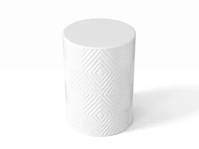 Ceramic garden stool collection 2 Low-poly 3D model