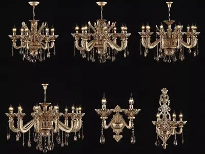 Alzata Osgona Chandeliers Collection 1 3D model