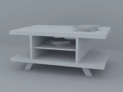 Modern Table low poly Free low-poly 3D model