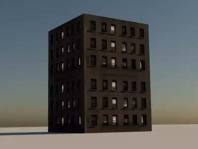 Building 11 Low-poly 3D model buy