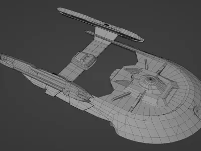 Star Trek SS Eleos XII Starship Low-poly 3D model