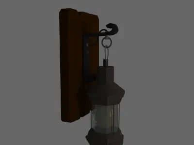 Wall Light Low-poly 3D model buy