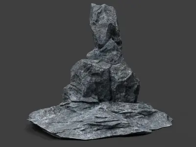 Rock 5-9 Low-poly 3D model