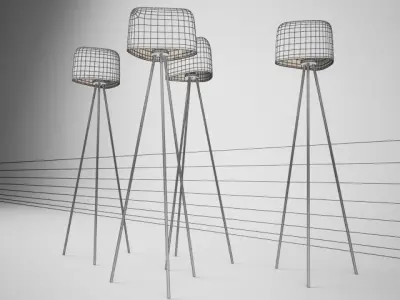 TOM DIXON FELT SHADE STANDING LAMP 3D model