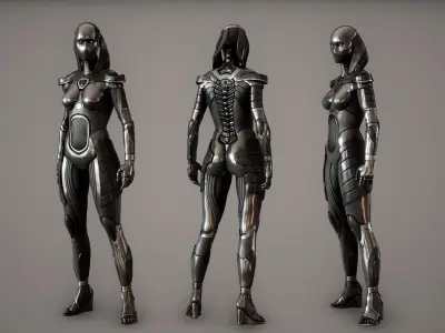 Robot 7 Low-poly 3D model