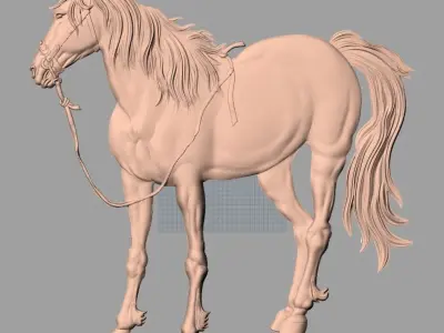 14pcs horse 3D relief models STL Files used for CNC Router E608 3D model