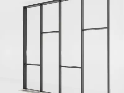 Panoramic glazing Stained glass 34 Low-poly 3D model