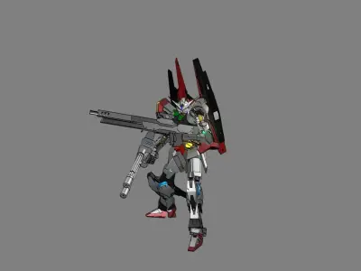 Attacker Gundam B 1 3D model
