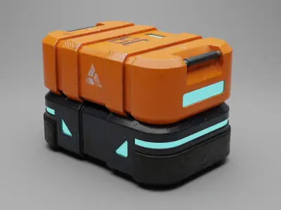 Sci-fi Box  PBR Low-poly Game Prop Low-poly 3D model