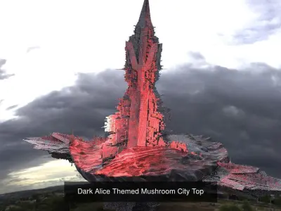 Alien Mushroom Collection 3D Model Pack