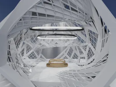 Sci fi interior loft 3D model