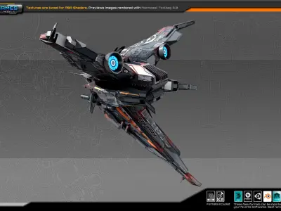 SF Bomber RK3 Low-poly 3D model