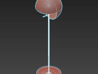 THEIA floor lamp gold 3D model