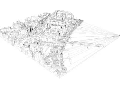London city tile Level 2 block TQ3080 North East 3D model