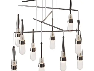Light Blown Glass Mobile Pendant 3D model