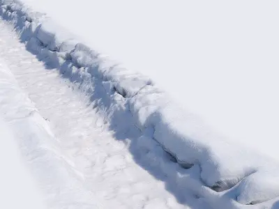 Ultra realistic Snow trail  Hq Scan 3D model