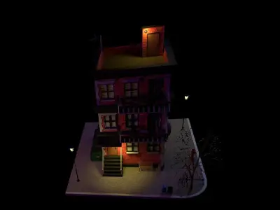 New York Apartment Low-poly 3D model
