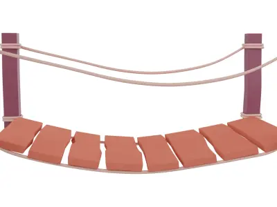 Cartoon Bridge Low-poly 3D model purchase