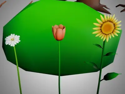 Forest Low Poly Asset Pack Low-poly 3D model