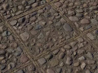 River Pebble Exposed Aggregate Slabs PBR Texture Texture