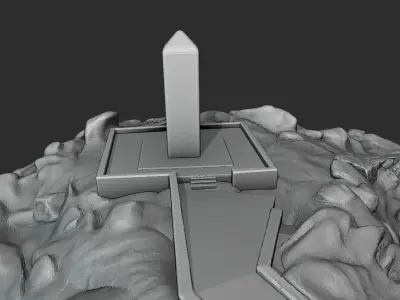 Arafat Mountain saudi arabia 3D print model