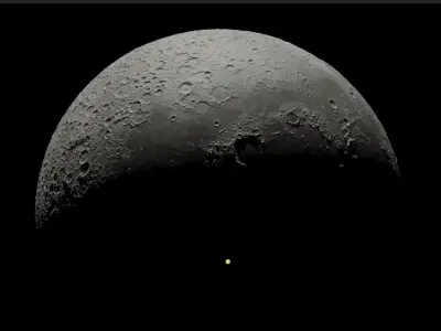 moon in space 3D print model