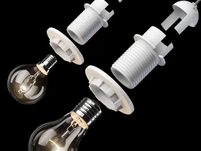 Incandescent light bulb E14 E27 3D model