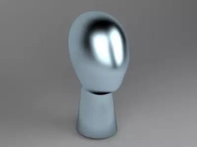 Head Display Stand blue 3D model