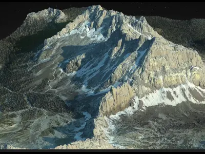 Italian Alps World machine mesh 3D model