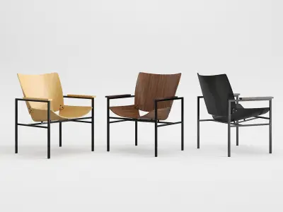 Shell Square Armlounge 3D model