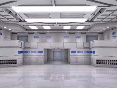 Sci Fi Interior 3D model 76