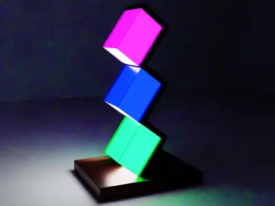 Beautiful Ornamental Minimalist Standing Lamp 3D model