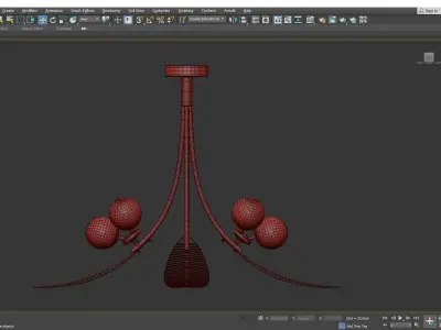 LAUB chandelier  Low-poly 3D model