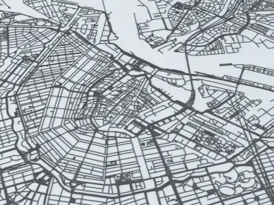 Amsterdam Road Network and Streets 3D model