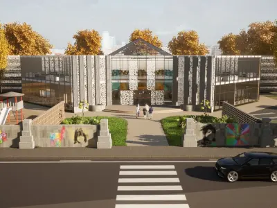 Revit Primary School and Kindergarten 3D model